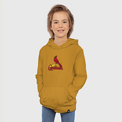 Толстовка детская хлопковая St Louis Cardinals - baseball team, цвет: горчичный — фото 2