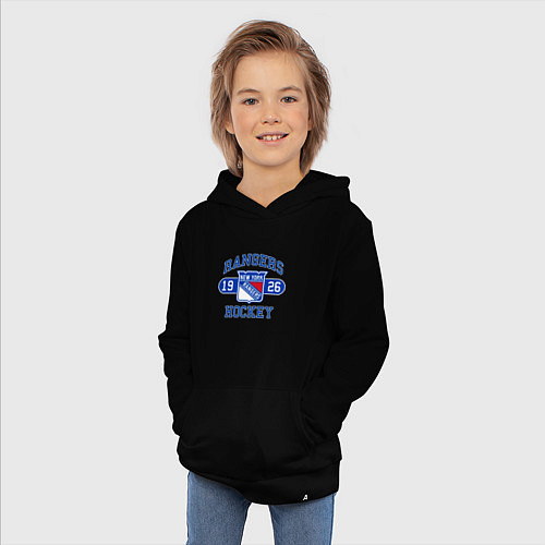Детская толстовка-худи Нью Йорк Рейнджерс, New York Rangers / Черный – фото 3