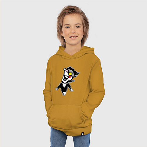Детская толстовка-худи Spamton Deltarune Спамтон Дельтарун / Горчичный – фото 3