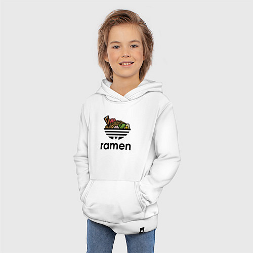 Детская толстовка-худи Лапша Рамен Ramen / Белый – фото 3