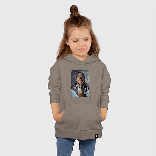 Детская толстовка-худи Сальвадор Дали - лучший среди равных! / Утренний латте – фото 4