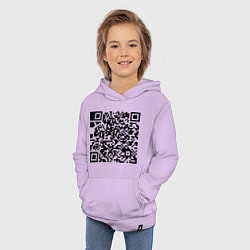 Толстовка детская хлопковая QR-код Скала Джонсон, цвет: лаванда — фото 2