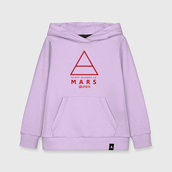Толстовка детская хлопковая 30 Seconds to Mars рок, цвет: лаванда