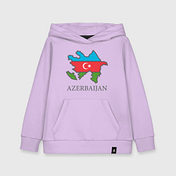 Толстовка детская хлопковая Map Azerbaijan, цвет: лаванда