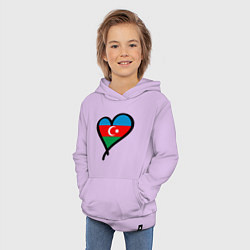 Толстовка детская хлопковая Azerbaijan Heart, цвет: лаванда — фото 2