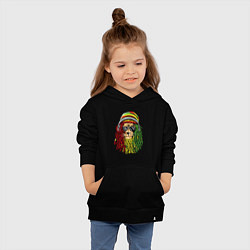 Толстовка детская хлопковая Rasta lioN, цвет: черный — фото 2