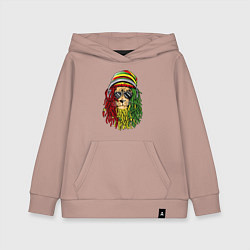Толстовка детская хлопковая Rasta lioN, цвет: пыльно-розовый
