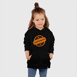 Толстовка детская хлопковая Азербайджан Orange, цвет: черный — фото 2