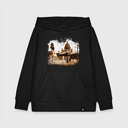 Толстовка детская хлопковая Санкт-Петербург Ретро Питер, цвет: черный