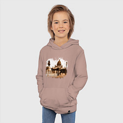 Толстовка детская хлопковая Санкт-Петербург Ретро Питер, цвет: пыльно-розовый — фото 2