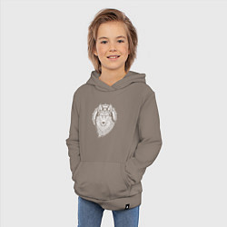 Толстовка детская хлопковая Northern Wolf, цвет: утренний латте — фото 2