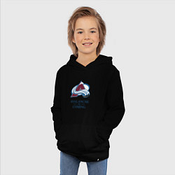 Толстовка детская хлопковая Colorado Avalanche are coming , Колорадо Эвеланш, цвет: черный — фото 2