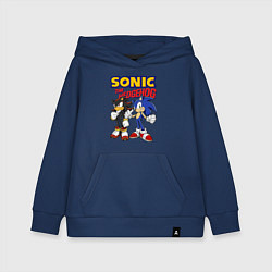 Толстовка детская хлопковая ЕЖ СОНИК SONIC THE HEDGEHOG, цвет: тёмно-синий
