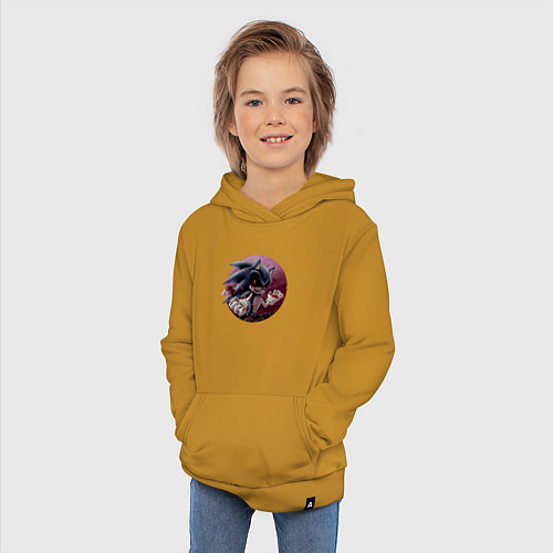 Детская толстовка-худи Sonic Exe Video game Rose / Горчичный – фото 3