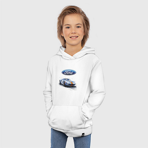 Детская толстовка-худи Ford Motorsport / Белый – фото 3