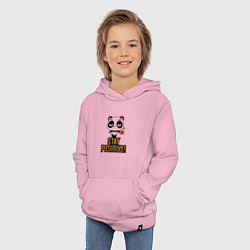 Толстовка детская хлопковая Панда позитив, цвет: светло-розовый — фото 2