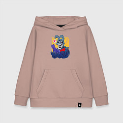 Толстовка детская хлопковая Аниматроник Кролик Бонни, цвет: пыльно-розовый