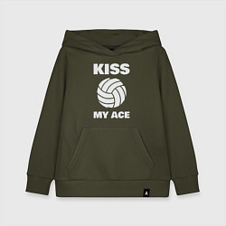 Толстовка детская хлопковая Kiss - My Ace, цвет: хаки