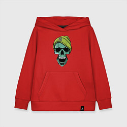 Толстовка детская хлопковая New York Yankees Cool skull, цвет: красный