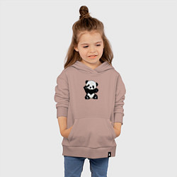 Толстовка детская хлопковая Cute Baby Panda, цвет: пыльно-розовый — фото 2