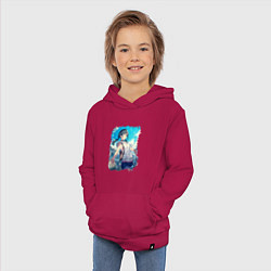 Толстовка детская хлопковая Добрая Хина, цвет: маджента — фото 2