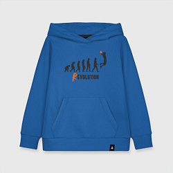 Толстовка детская хлопковая Баскетбольная революция, цвет: синий