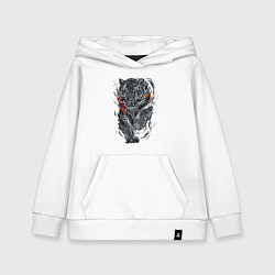 Толстовка детская хлопковая Cool tiger Power, цвет: белый