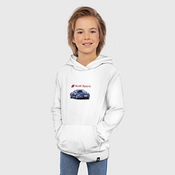 Толстовка детская хлопковая Audi sport Racing, цвет: белый — фото 2