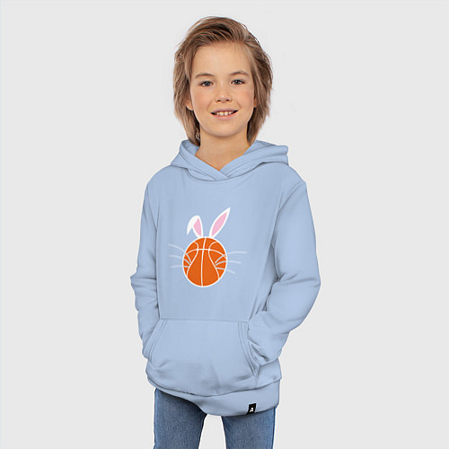 Детская толстовка-худи Basketball Bunny / Мягкое небо – фото 3