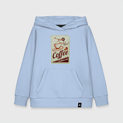 Толстовка детская хлопковая Coffee Cup Retro, цвет: мягкое небо