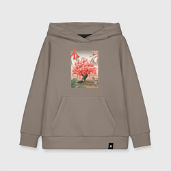 Толстовка детская хлопковая Цветущая Сакура Япония, цвет: утренний латте