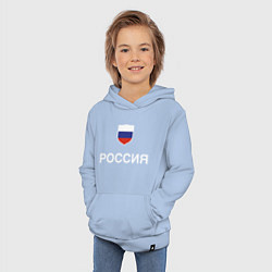 Толстовка детская хлопковая Моя Россия, цвет: мягкое небо — фото 2