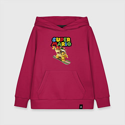 Толстовка детская хлопковая Bowser Super Mario Nintendo, цвет: маджента