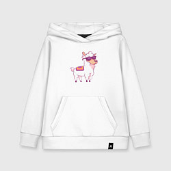 Толстовка детская хлопковая Lama glama 2, цвет: белый