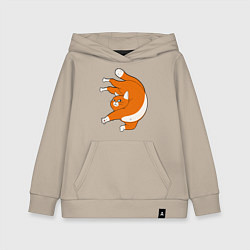 Толстовка детская хлопковая КОТА СДУЛО, цвет: миндальный