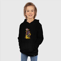Толстовка детская хлопковая Fortnite Молнии, цвет: черный — фото 2