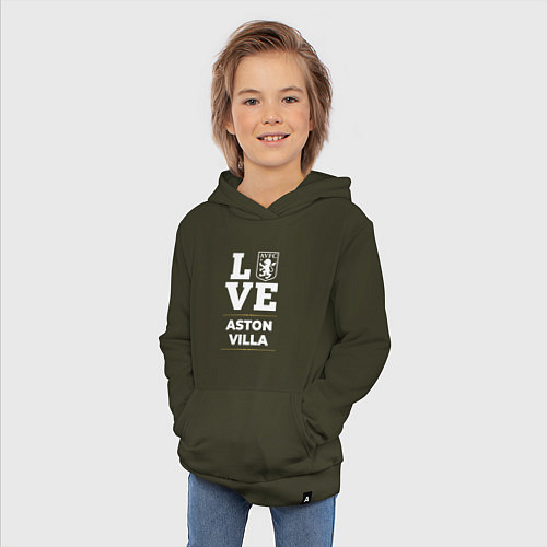 Детская толстовка-худи Aston Villa Love Classic / Хаки – фото 3