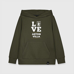 Толстовка детская хлопковая Aston Villa Love Classic, цвет: хаки