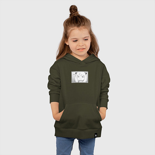 Детская толстовка-худи Spy Family Heh Семья Шпиона / Хаки – фото 4