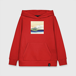 Толстовка детская хлопковая Fuji Гора Фудзи, цвет: красный
