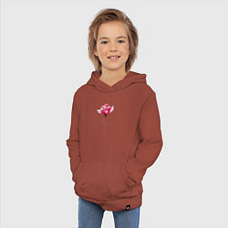 Толстовка детская хлопковая Роза с надписью FAMILY, цвет: кирпичный — фото 2