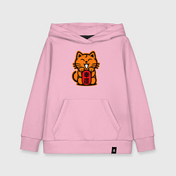 Толстовка детская хлопковая JDM Cat, цвет: светло-розовый
