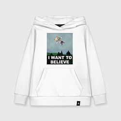 Толстовка детская хлопковая Neco Arc want to believe, цвет: белый