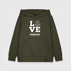 Толстовка детская хлопковая Everton Love Classic, цвет: хаки