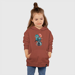 Толстовка детская хлопковая История Тихоро и Хаку, цвет: кирпичный — фото 2