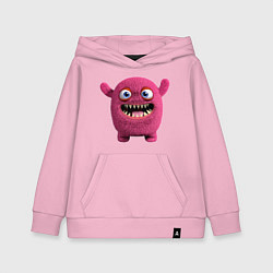 Толстовка детская хлопковая FLUFFY COLORED MONSTER, цвет: светло-розовый