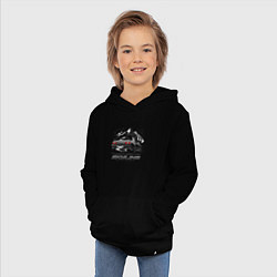 Толстовка детская хлопковая Nissan Skyline Скайлайн, цвет: черный — фото 2