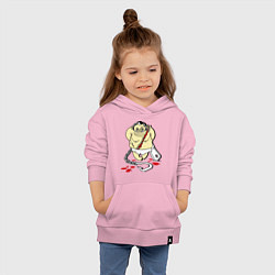Толстовка детская хлопковая Пуджик Мясник, цвет: светло-розовый — фото 2