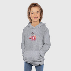 Толстовка детская хлопковая Ох уставшая свинка, цвет: меланж — фото 2