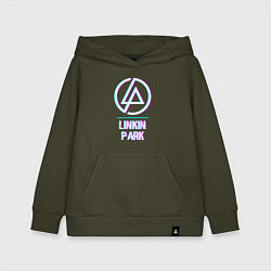 Толстовка детская хлопковая Linkin Park Glitch Rock, цвет: хаки